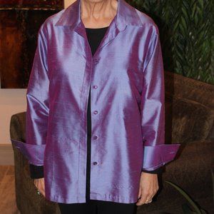 COLDWATER CREEK Iridescent Top 100% Silk